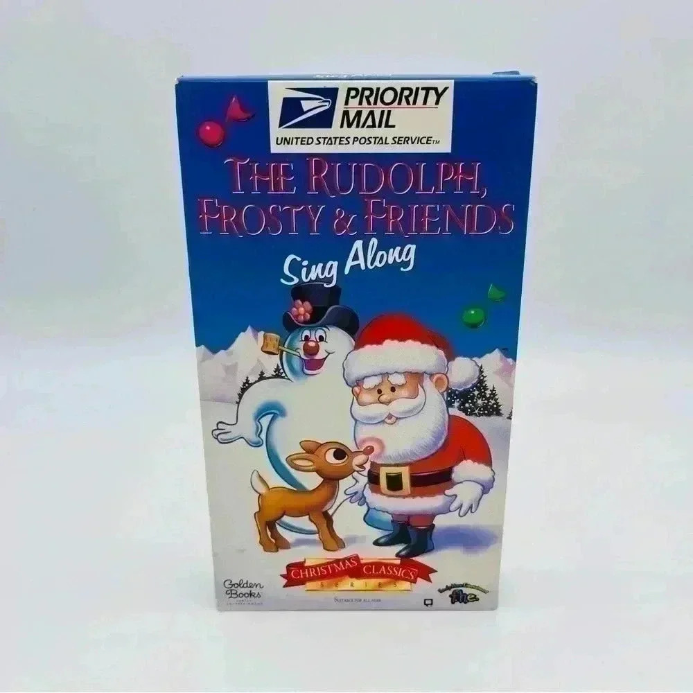Vintage Golden Books The Rudolph, Frosty & Friends Sing Along VHS Tape